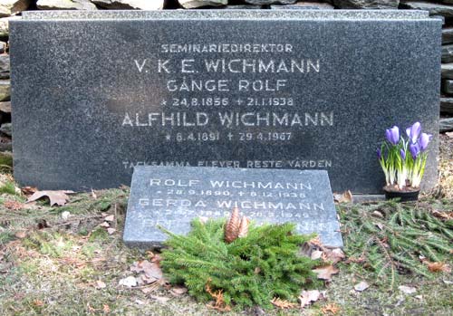 V. K. E. Wichmanns gravsten.