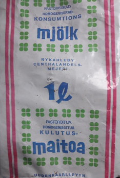 Mjölkpåse från Nykarleby Centralandelsmejeri