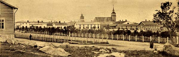 Rådhus Boulevarden på 1880-talet. Stadsparken till höger.