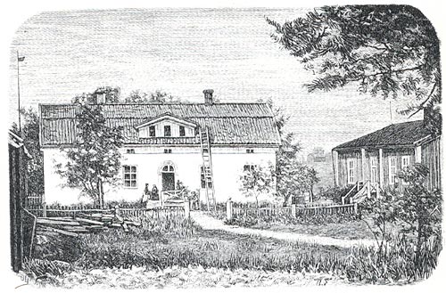 Karaktärsbyggningen på 1810-talet.