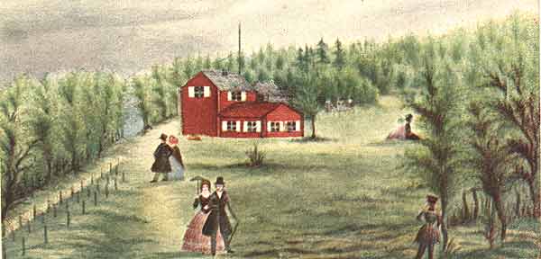 Rådman Lindqvists villa »Myggan» eller »Sista styvern» på Alörn. Akvarell av Emelie Lindqvist.
