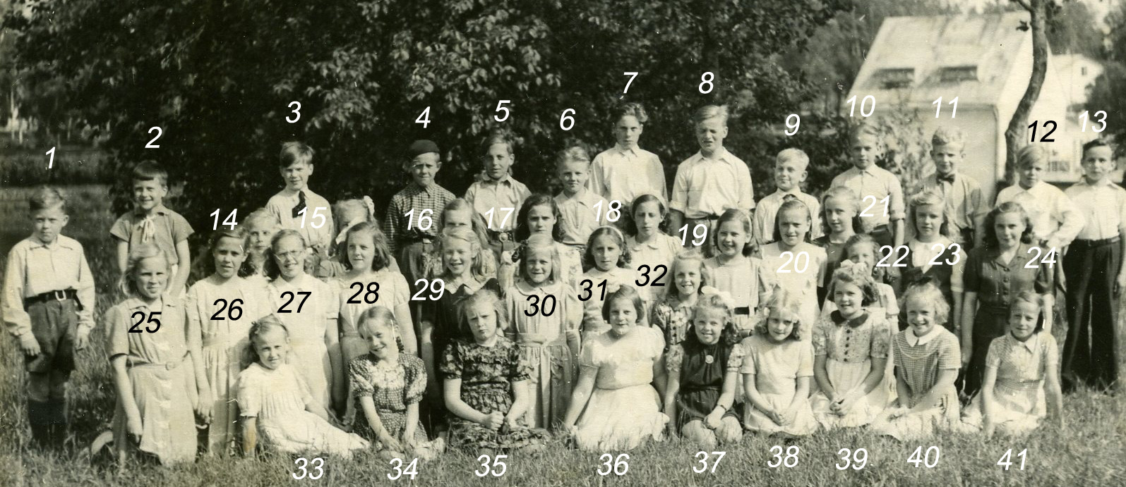 Nykarleby samskolas klass 2 1950