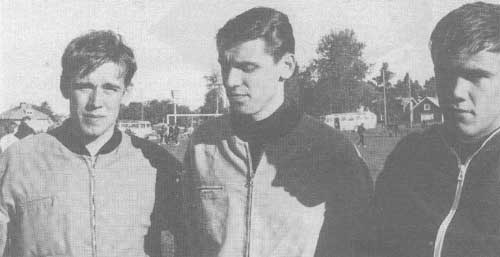 En snabb trio NIK-löpare som under andra halvan av 60-talet räknades in bland distriktsbästa löpare. Fr.v. Lage Sundqvist, Roger Nybäck och Måns Wik.