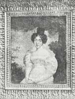 Augusta Turdin, gift Rosenkampff. Efter oljemålning av W. Carstens 1827.