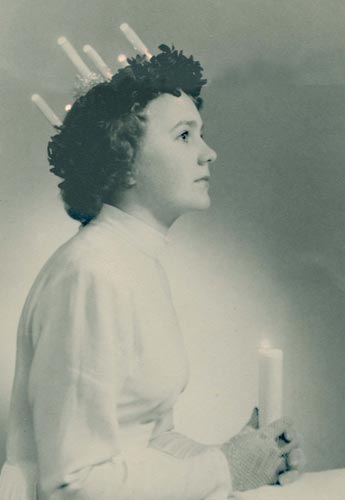 1951 års Lucia: Gunda Forsblom.