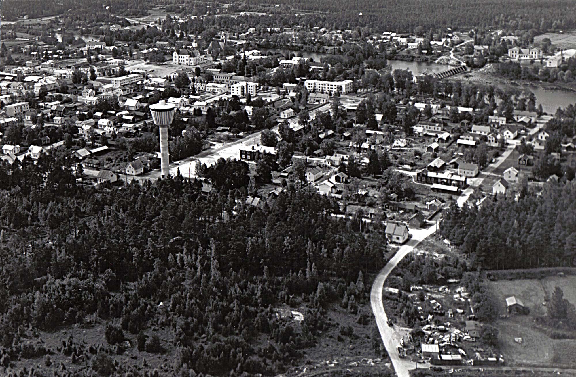 Utsikt över staden från ostnordost1964.